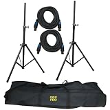 PYLE PRO PMDK101 HEAVY-DUTY PRO AUDIO SPEAKER STAND & SPEAKON CABLE KIT