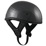 DOT Carbon Motorcycle Skull Cap Half Helmet - Size : Medium