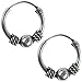 12mm Bali Hoop Earrings Sterling Silver