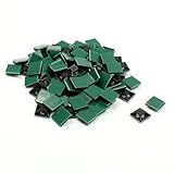 uxcell 13mmX 13mm　ケーブルタイベール　結束固定ベース　自己接着　ホワイト　ブラック　100個入り