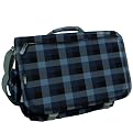 J World Campus Laptop Messenger Check Bag - Navy (16")
