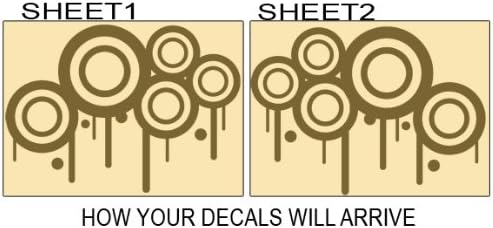 Decorative Wall Decal Removable 63" Wide 24" Tall in White or Black