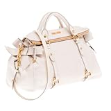 (ミュウミュウ)MIUMIU リボン付２Ｗａｙバッグ RT0365 X72 F0K74 [並行輸入品] (CHALK WHITE)