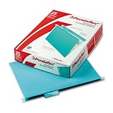 ESSELTE PENDAFLEX CORP. / ESS415215AQU / Reinforced Hanging File Folders with InfoPocket, Kraft, Letter, Aqua, 25 per Box / Sold as 1 BX