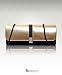 BG Silk Satin Clutch with Bold Black Band Clutch Evening Bag , GOLD