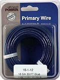 WIRE PRIMARY 18GA33'BLUE