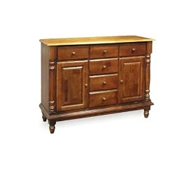 International Concepts B60-80 Buffet - 50.25 x 17.5 x 37.75 Inch - Heritage Oak-Pearl by International Concepts