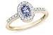 1/2 Carat Tanzanite and Diamond 14k Yellow Gold Ring