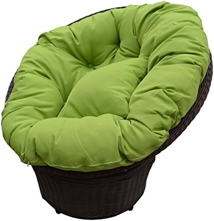 Fastest Rattan Chair with Cushion Round Chair for Living Room Indoor Outdoor Patio Chair - Light Green