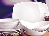 Produkt-Bild: Tafelservice Scala, 12 tlg., wei&szlig;, Porzellan, Geschirr, quadratisch