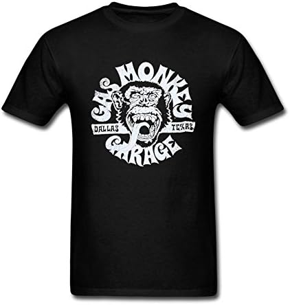 Hohon Funny gas monkey Tshirt for Men Black L