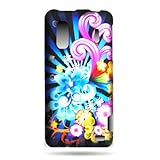 WIRELESS CENTRAL Brand Hard Snap-on Shield With NEON FLORAL Design Faceplat ....