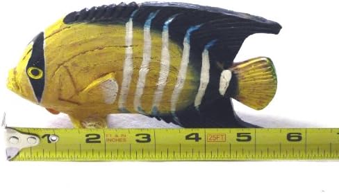 Wood Look Resin Tropical Fish Table Decor Accent - 5.5" X 3"