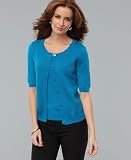  : Jones New York Sweater, Elbow Sleeve Textured Cardigan