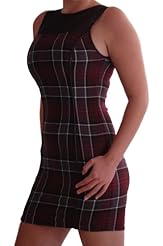 Sleeveless Checkered Print Above the Knee Short Mini Dress 