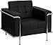 Flash Furniture HERCULES Lesley Series Contemporary Black LeatherSoft Chair with Encasing Frame