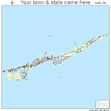 Street & Road Map of Marathon, Florida FL - Printed poster size wall atlas of your home town