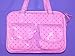 Pet Supplies : Designer Dog Carrier - Fully Enclosed Patent Vinyl Polka Dots - Pink/ Brown
