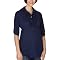 Moody Mama Maternity High Neck Top With Cascading Ruffle - Navy