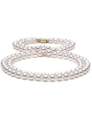 Double Akoya Pearl Necklace: 7.0-7.5mm, 18" AAA