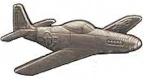 P-51 Mustang Airplane Pin Pewter 1 1/2"