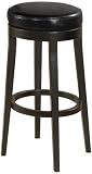 Midnight Black Leather 30" High Backless Swivel Bar Stool B002NTZTMK