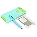 iPhone 6 Case, oneCase™ Hybrid High Impact Shockproof Protective Case Hard Plastic+Soft Silicon Rubber Armor Defender Case Cover for Apple iPhone 6 4.7 inch Screen with Stylus & Screen Protector (Light Blue/Green)