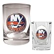 New York Islanders Rocks Glass & Square Shot Glass Set - Primary Logo NHL Hockey
