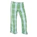 Berry Green Spring Bright Colors Patchwork plaid check Fun Print Novelty tie cord cotton pants for lounging, sleep, sports. Unisex relaxed fit, available in 3 Youth sizes
