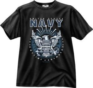 BLACK INK 1-SIDED - ''NAVY'' EMBLEM T-SHIRT