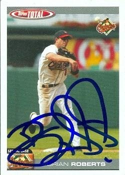 Brian Roberts Autographed/Hand Signed Baseball Card (Baltimore Orioles) 2004 Topps Total #414