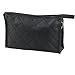 uxcell® Black Grid Pattern Cosmetic Make Up Small Zippered Bag
