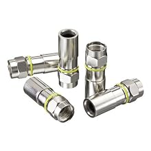 Ideal Industries RG-6 Compression F-Connector, Plenum, Jar of 50