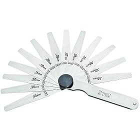 Starrett 173MAT Millimeter Reading Thickness Gauge With Tapered Leaves, 0.03-0.50mm Leaf Thickness,... by Starrett