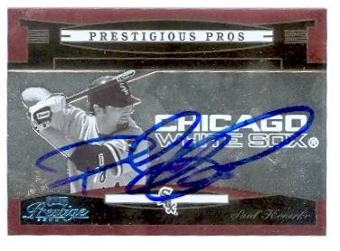 Paul Konerko Autographed/Hand Signed MLB Baseball Card (Chicago White Sox) 2005 Donruss Prestigious
