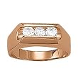 14K Rose Gold Man's Diamond Ring