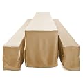 Hussen f�r Festzeltgarnitur 3er Set - Satin creme gl�nzend