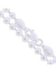 Sterling Silver Italian Ball Bead Chain 5mm 925 Italy New Dog Tag Necklace