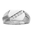 18K White Gold Man's Diamond Ring