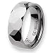 Polished Faceted Tungsten Carbide Ring (8.0 mm) - Sizes 7-13