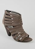 Strappy Suede Ankle Bootie