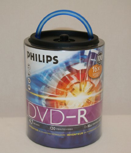 Philips DM4S6H00F/17 100 Pack 16X DVD-R Spindle