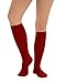 Womens Wool Blend Socks Knee High Socks Ribbed 6 Colors Soft Cashmere Blend