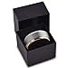 18K Rose Gold Plated Beveled Edge Brushed Polished Tungsten Wedding Band Ring 8mm Comfort Fit