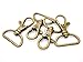 CRAFTMEmore Classic Trigger Snap Hooks Swivel Lobster Claw Clasps Purse Landyard Clip for 1 inch Strap 20 Pack (Antique Brass)