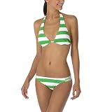 Xhilaration Wide Stripe Swimwear - Green/ White