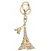 Mavis's Diary 3D Handmade Bling Crystal Cute Keychain Rhinestone Keyring with Soft Clean Cloth (Eiffel Tower)