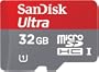 SanDisk Ultra 32 GB MicroSDHC Class 10 UHS-1 Memory Card 30MB/s with Adapter, SDSDQUA-032G-U46A (Silver/red)