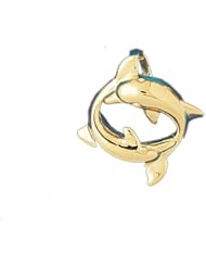 Dazzlers Solid 14 karats gold Dolphin Charm Pendant Available in three colors from jewelsberry (weights: 5.5 grams only)