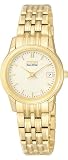 Citizen Women's GA1002-53P Eco-Drive Gold-Tone Dress Watch